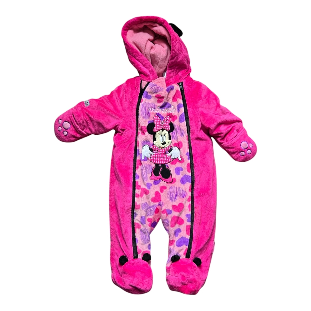 Disney Pink Minnie Mouse Baby Snowsuit